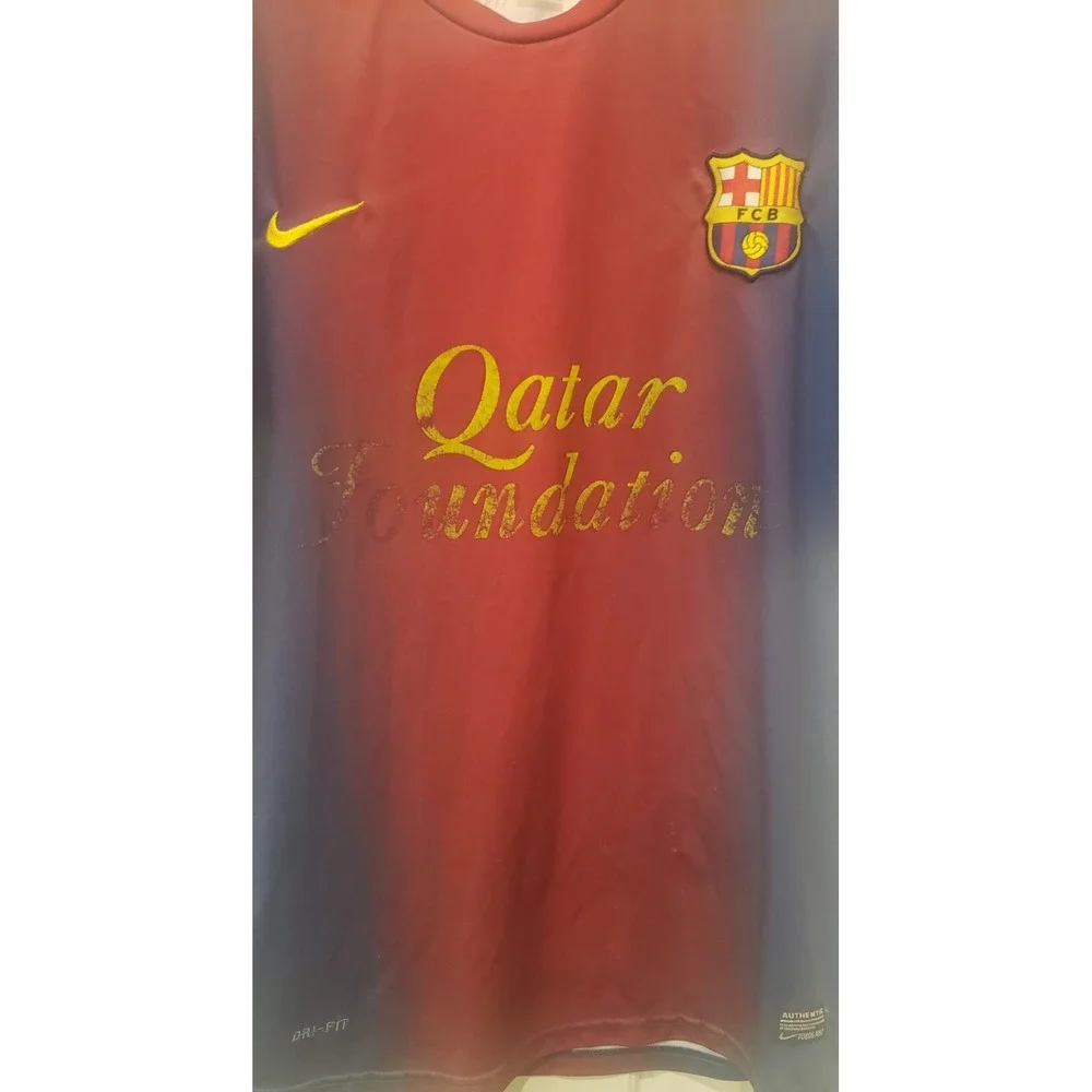 Nike FC Barcelona Football Soccer Jersey 008051462 Authentic Red Blue Size Large